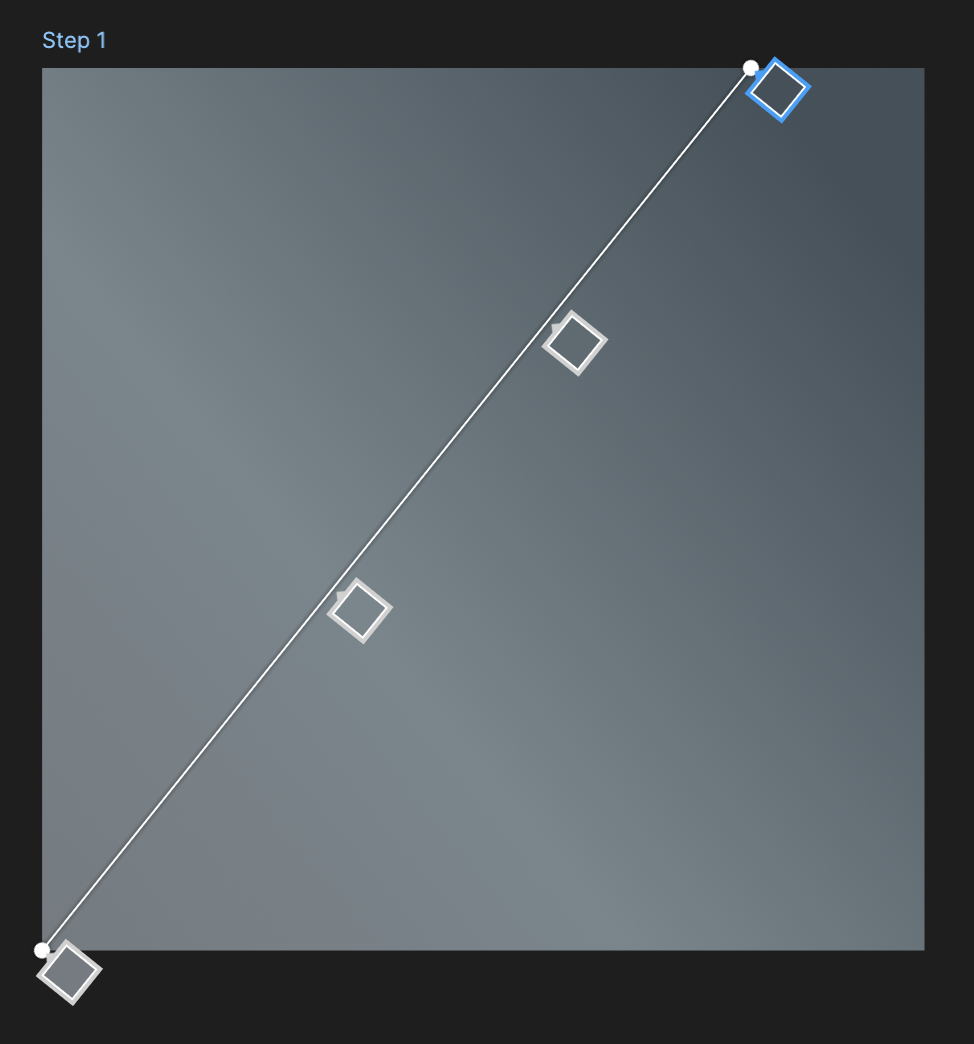 Figma canvas showing the diagonal steel gradient base.