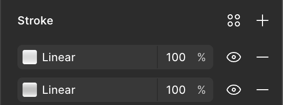 Figma stroke settings for the second highlight layer.
