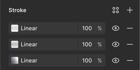 Figma stroke settings for the shadow layer.
