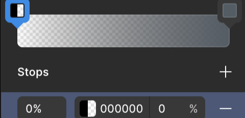 Figma gradient editor for the final bottom shadow stroke.